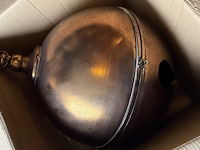 3x mega grote metalen kerstballen, paardekooper, red copper - afbeelding 7 van  11
