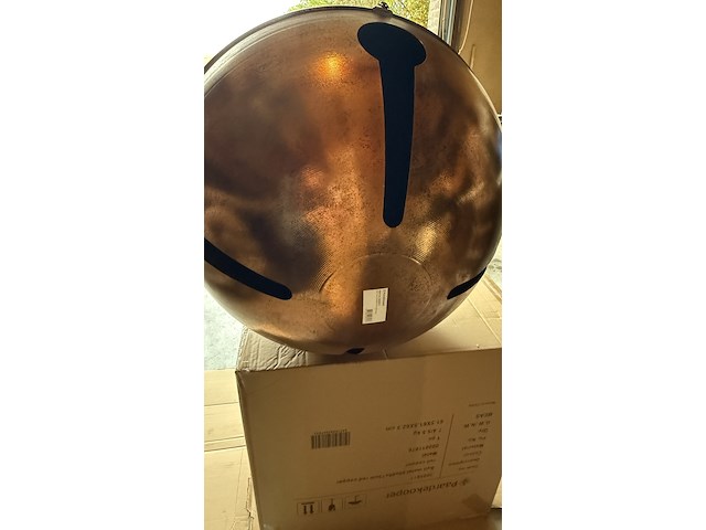 3x mega grote metalen kerstballen, paardekooper, red copper - afbeelding 8 van  11