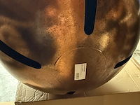3x mega grote metalen kerstballen, paardekooper, red copper - afbeelding 8 van  11