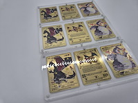 3x metalen pokémon charizard kaarten in luxe acryl display - afbeelding 2 van  11