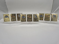 3x metalen venusaur, charizard en blastoise (base set) pokémon kaarten in acryl display - afbeelding 1 van  12