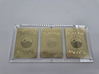 3x metalen venusaur, charizard en blastoise (base set) pokémon kaarten in acryl display - afbeelding 10 van  11