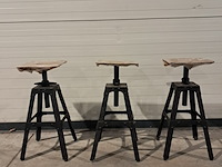 3x metalen zwarte tafelpoten zonder blad - afbeelding 1 van  6