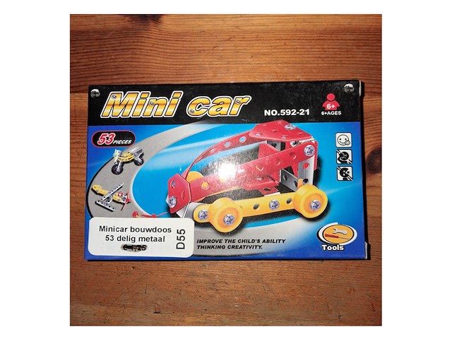 3x minicar bouwdoos vanaf 6 jaar - afbeelding 1 van  3