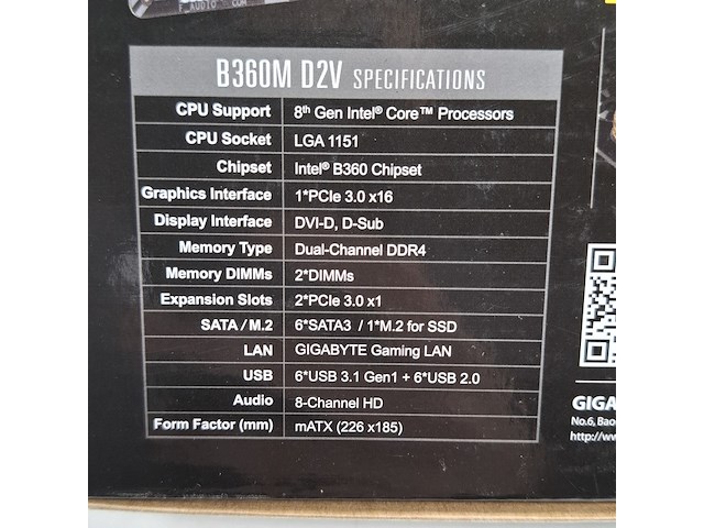 3x moederbord, gigabye, b360m-d2v intel lga1151 ddr4 - afbeelding 11 van  13