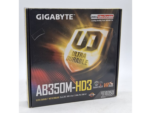 3x moederbord, gigabyte, ab350m-hd3 amd am4 b350 ddr4 - afbeelding 1 van  10