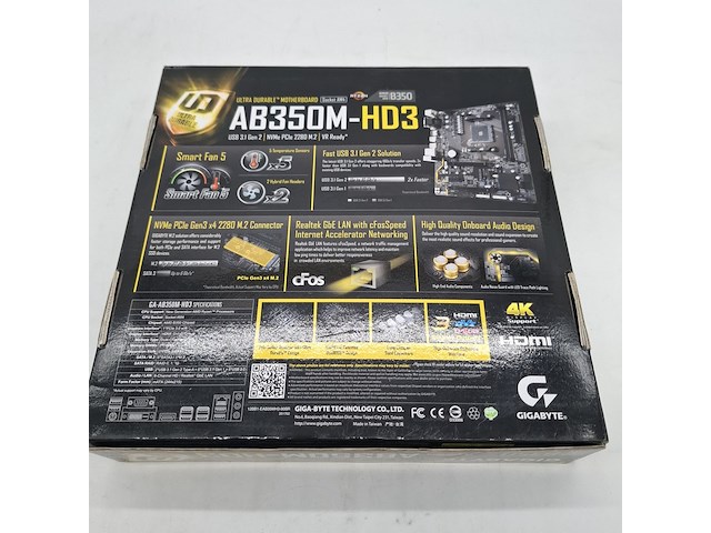 3x moederbord, gigabyte, ab350m-hd3 amd am4 b350 ddr4 - afbeelding 7 van  10