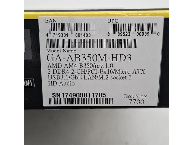 3x moederbord, gigabyte, ab350m-hd3 amd am4 b350 ddr4 - afbeelding 6 van  10