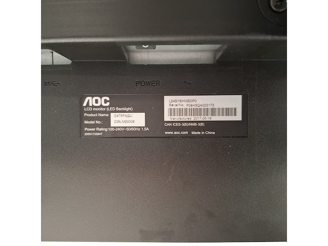 3x monitor aoc, i2475pxqu, 2017 - afbeelding 8 van  13