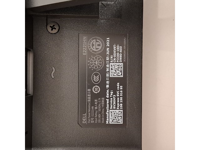3x monitor dell, e221hn, bouwjaar 2021 - afbeelding 4 van  6
