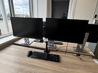 3x monitor op monitorarm, e24 g4 fhd, 2021 - afbeelding 1 van  5