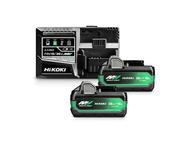 3x multi volt accu, hikoki, bsl 36a18x, en snellader uc18ysl3 - afbeelding 1 van  4