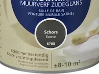 3x muurverf badkamer zijdeglans, histor, perfect finish, schors, 1l - afbeelding 2 van  2