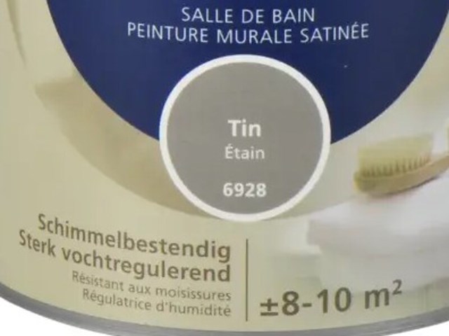 3x muurverf badkamer zijdeglans histor, perfect finish, tin, 1l - afbeelding 2 van  2