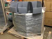 3x pallets met kartonnen magazijnbakken, antraciet - afbeelding 4 van  6
