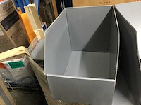 3x pallets met kartonnen magazijnbakken, antraciet - afbeelding 6 van  6