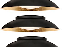 3x plafondlamp 3 staps dimbaar, steinhauer, brotke 4127zw, zwart / goud, 2026 - afbeelding 1 van  5