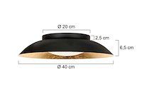 3x plafondlamp 3 staps dimbaar, steinhauer, brotke 4127zw, zwart / goud, 2026 - afbeelding 2 van  5