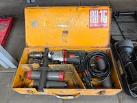 3x professioneel elektrisch gereedschap in koffer, w.o. metabo, milwaukee - afbeelding 2 van  5