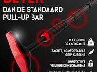 3x pull up bar, 101 produts, zwart rood - afbeelding 3 van  6