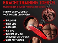 3x pull up bar, 101 produts, zwart rood - afbeelding 5 van  6