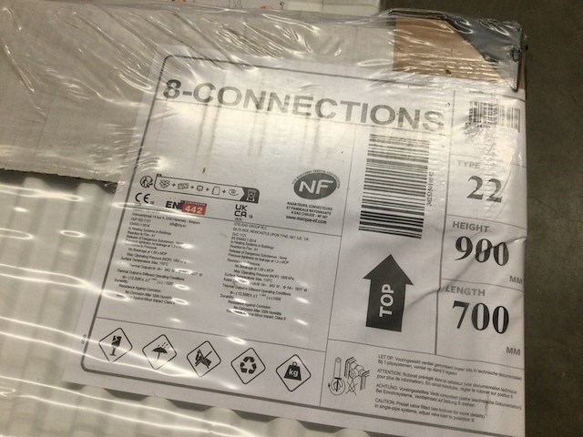 3x radiator 90x70 cm, wit - afbeelding 2 van  5