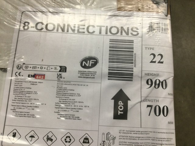 3x radiator 90x70 cm, wit - afbeelding 5 van  5