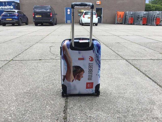 3x reiskoffer 20 inch, allibert, wit - afbeelding 1 van  7