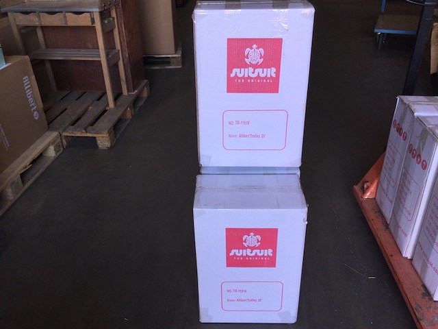 3x reiskoffer 20 inch, allibert, wit - afbeelding 7 van  7