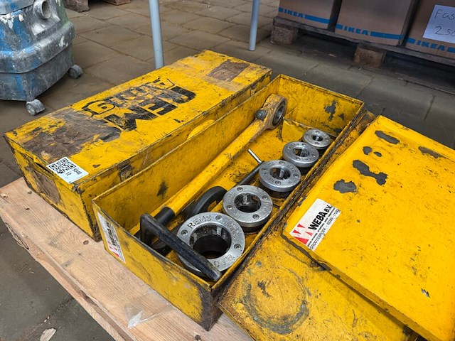 3x rems draadsnijgereedschap met snijkoppen in metalen koffer - afbeelding 4 van  6