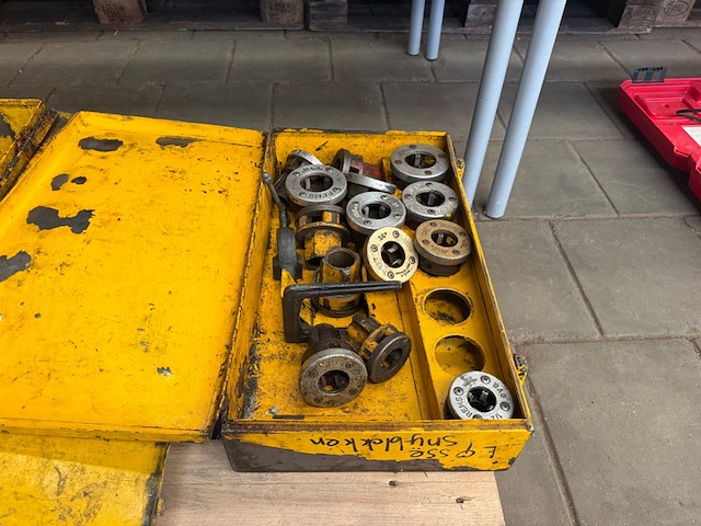 3x rems draadsnijgereedschap met snijkoppen in metalen koffer - afbeelding 5 van  6