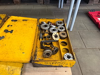 3x rems draadsnijgereedschap met snijkoppen in metalen koffer - afbeelding 5 van  6
