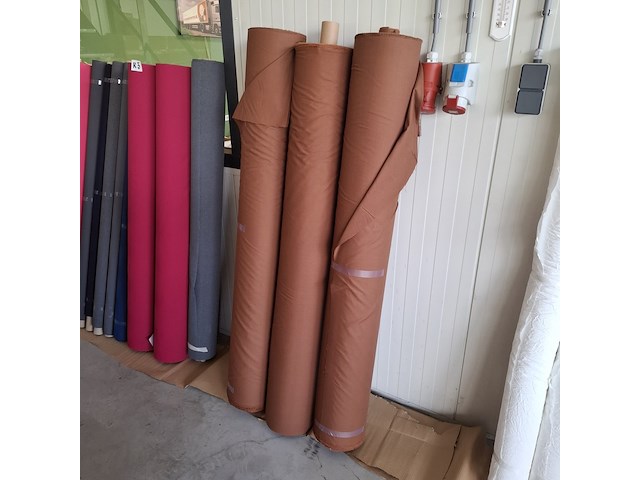 3x rol canvas bekledingsstof, terra - afbeelding 1 van  6