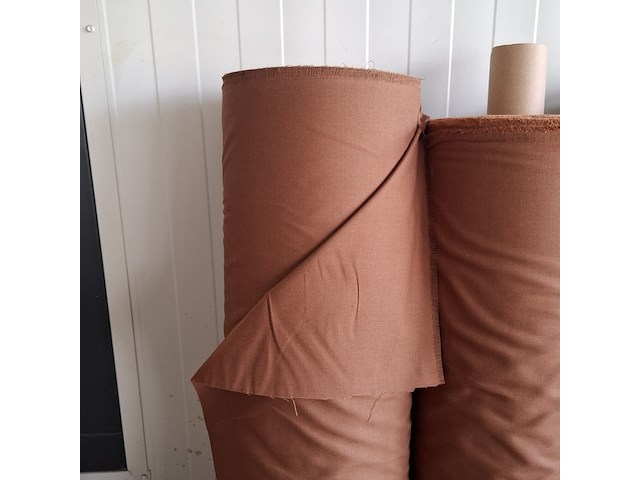 3x rol canvas bekledingsstof, terra - afbeelding 3 van  6