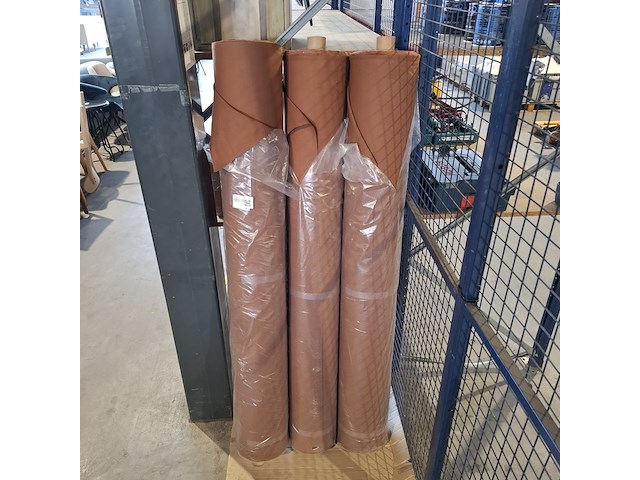 3x rol fijne canvas bekledingsstof, terra - afbeelding 2 van  6