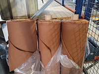 3x rol fijne canvas bekledingsstof, terra - afbeelding 3 van  6
