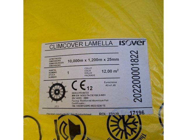 3x rol isolatiemateriaal, isover, climcover lamella, 12 m² - afbeelding 4 van  4
