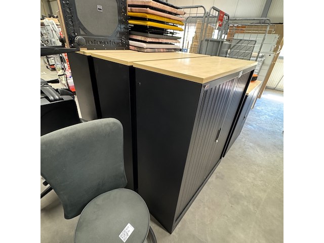 3x roldeurkast, ahorn/zwart - afbeelding 3 van  3