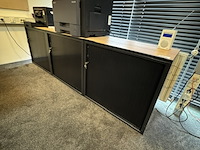 3x roldeurkast, zwart/beuken - afbeelding 1 van  3