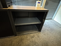3x roldeurkast, zwart/beuken - afbeelding 2 van  3