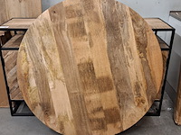 3x rond eetkamertafelblad, mangohout - afbeelding 3 van  6