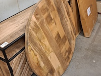 3x rond eetkamertafelblad, mangohout - afbeelding 4 van  6