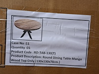 3x rond eetkamertafelblad, mangohout - afbeelding 6 van  6