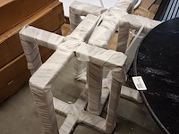 3x ronde eetkamertafel met marmerenblad zwart - afbeelding 5 van  5