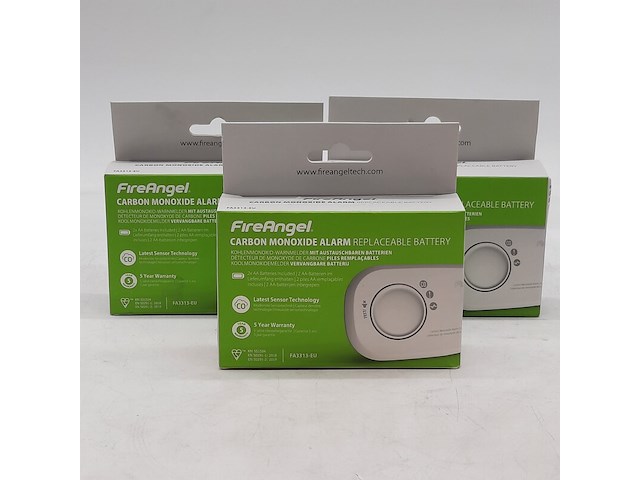 3x rookmelder, fireangel, carbon monoxide alarm - afbeelding 1 van  4