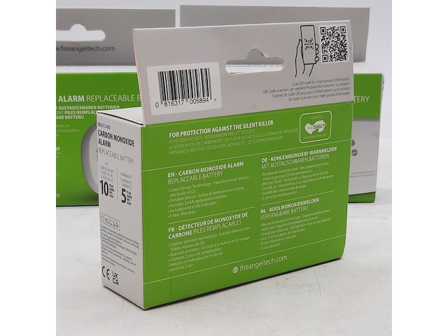 3x rookmelder, fireangel, carbon monoxide alarm - afbeelding 3 van  4