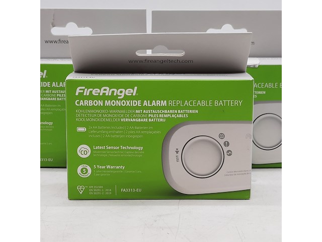 3x rookmelder, fireangel, carbon monoxide alarm - afbeelding 2 van  4