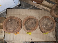 3x rosewood schijven, dikte 60-80mm, ø 400mm - afbeelding 2 van  2