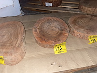 3x rosewood schijven, dikte 70-80mm, ø 350-400mm - afbeelding 1 van  2