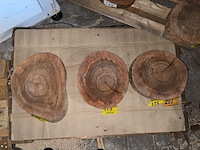 3x rosewood schijven, dikte 70-80mm, ø 350-400mm - afbeelding 2 van  2